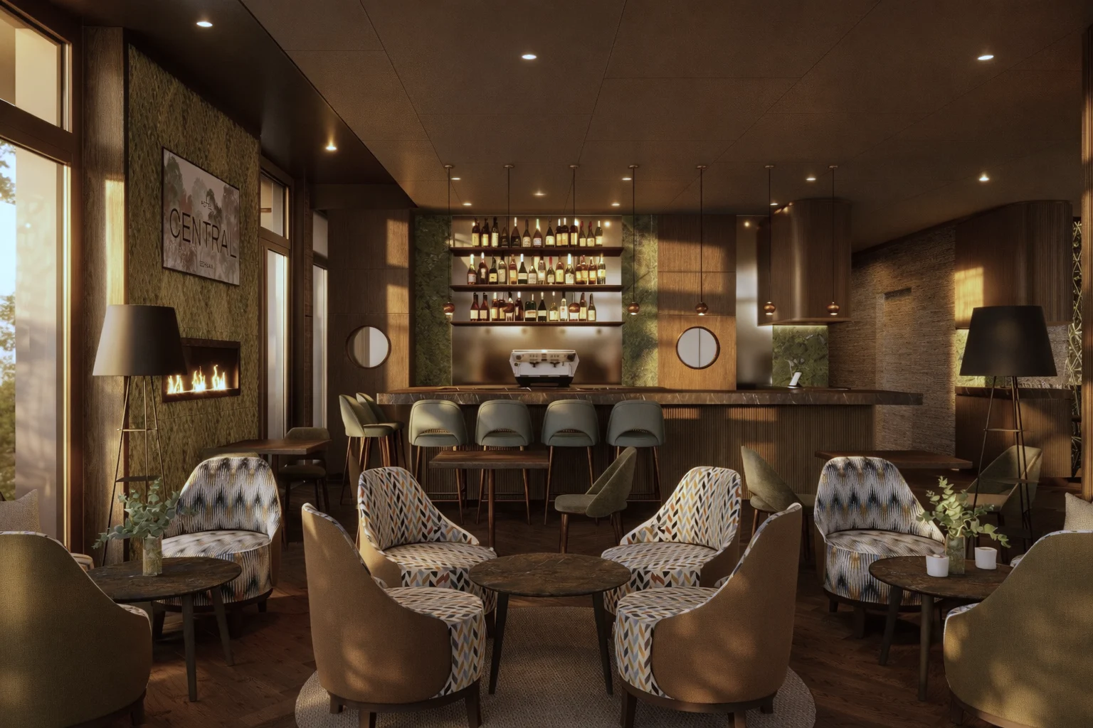 Bistro & Bar im Hotel Central (Visualisierung)