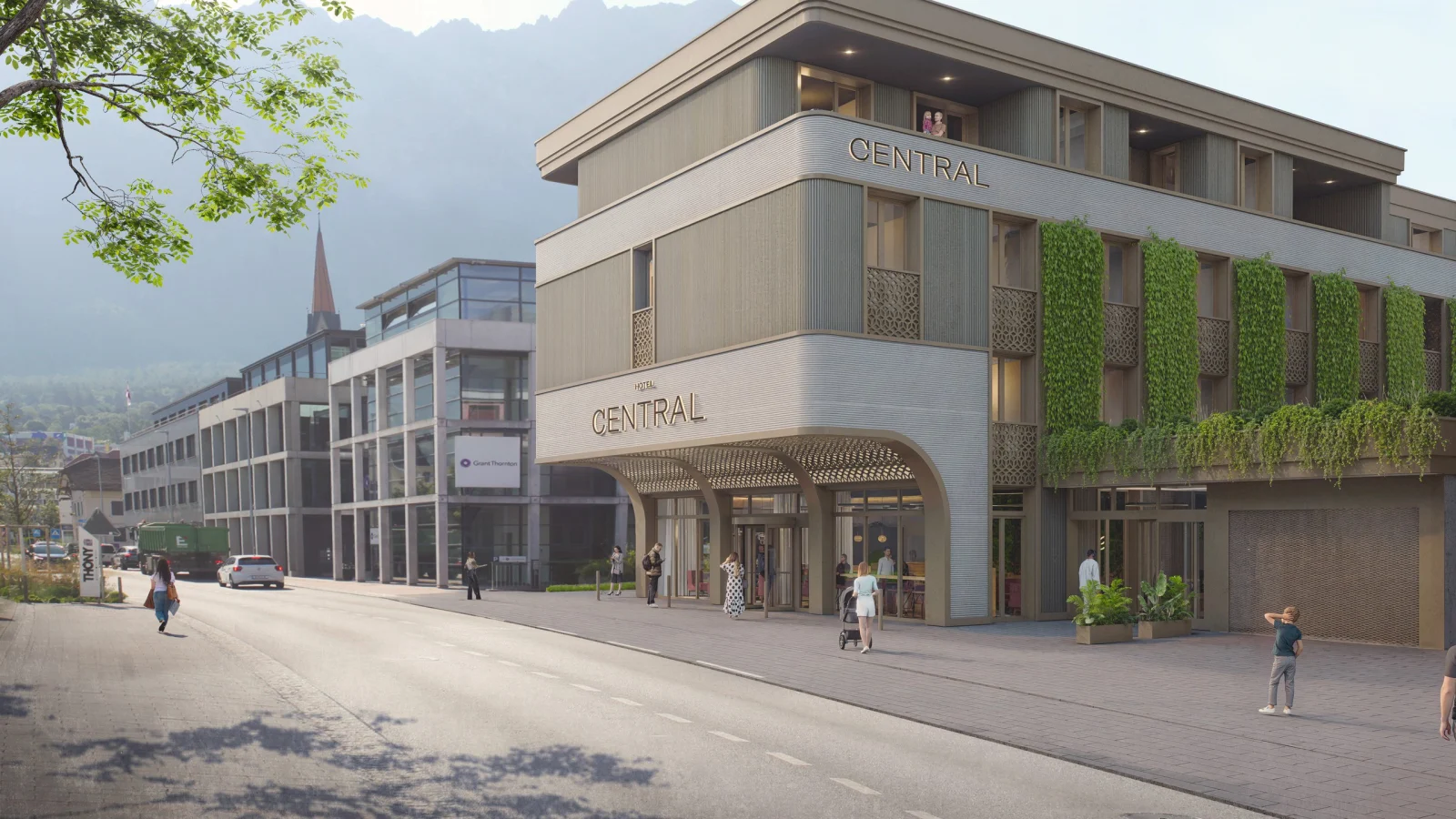 Hotel Central an der Bahnhofstrasse in Schaan (Visualisierung)